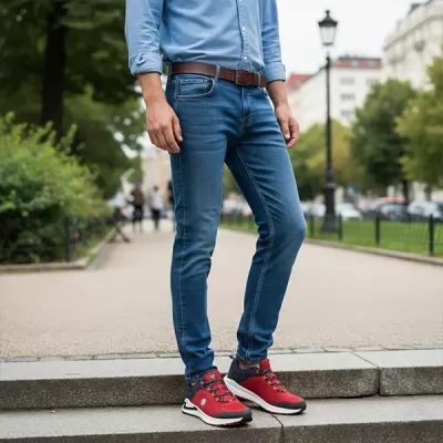 PANTALON JEAN LUMBERJACK HOMME SLIM BLEU